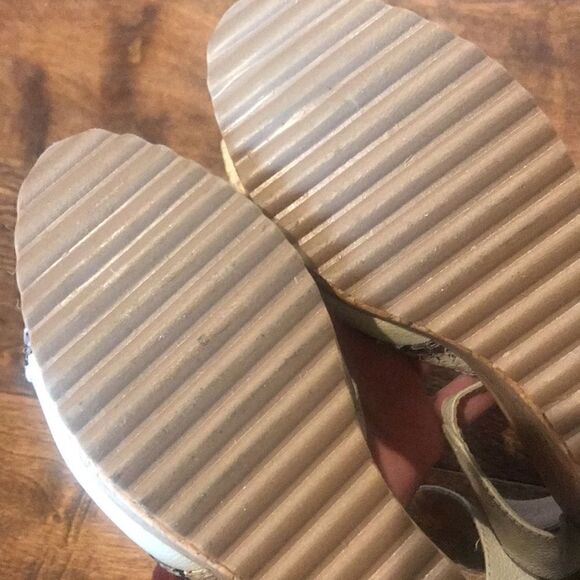 Versilia snakeskin embossed leather platform sandals, size 8, NWOT! - Picture 5 of 8